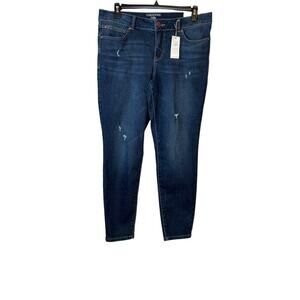 MAURICES Plus Size Everflex Dark Mid Rise Super Skinny Jean Women's Size 16